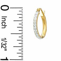 14K Gold 15mm Crystal Hoop Earrings|Peoples Jewellers