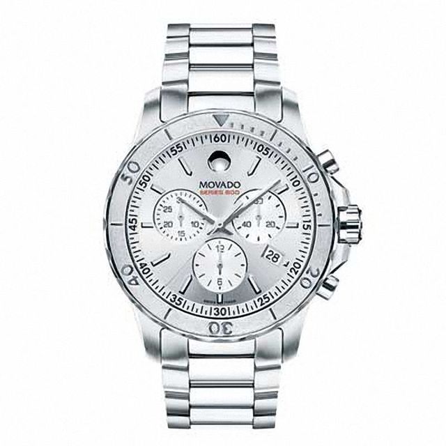 Men's Movado Series 800 Chronograph Watch with Silver Dial (Model: 2600111)|Peoples Jewellers
