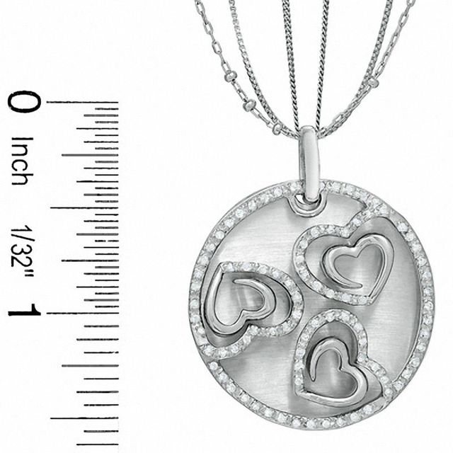 The Shared Heart® 0.50 CT. T.W. Diamond Medallion in Sterling Silver