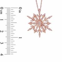 0.20 CT. T.W. Diamond Snowflake Pendant in 10K Rose Gold|Peoples Jewellers