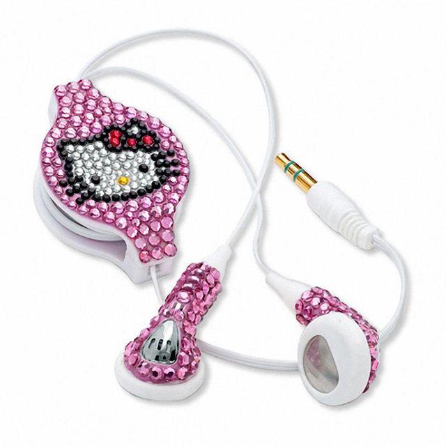 Hello Kitty® Crystal Retractable Earbuds|Peoples Jewellers