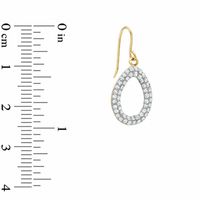 14K Gold White Crystal Pear-Shaped Dangle Earrings|Peoples Jewellers