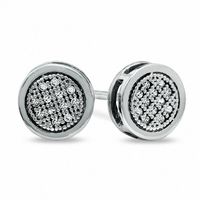 0.04 CT. T.W. Multi-Diamond Round Stud Earrings in 10K White Gold|Peoples Jewellers