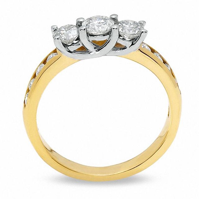 1.00 CT. T.W. Diamond Past Present Future® Three Stone Ring in 10K Gold|Peoples Jewellers