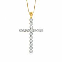 1.00 CT. T.W. Diamond Cross Pendant in 10K Gold|Peoples Jewellers