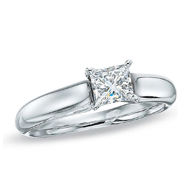 1.00 CT. Canadian Certified Princess-Cut Diamond Solitaire Engagement Ring in 14K White Gold (I/I1)|Peoples Jewellers
