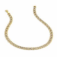 Sterling Silver and 14K Gold Plate Double Link Necklace - 17"|Peoples Jewellers