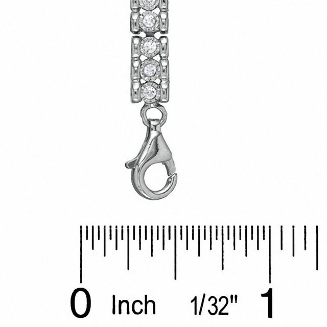 0.50 CT. T.W. Diamond Tennis Bracelet in Sterling Silver - 7.25"