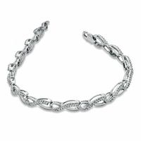 0.50 CT. T.W. Diamond Infinity Loop Bracelet in Sterling Silver|Peoples Jewellers