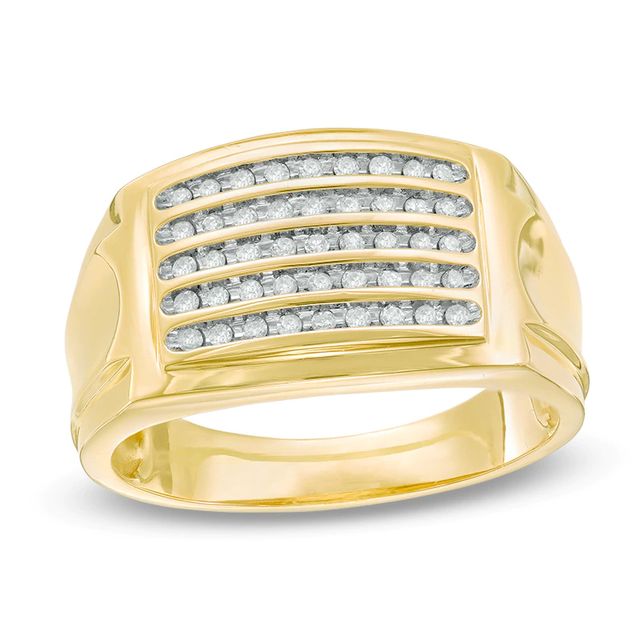 Men's 0.25 CT. T.W. Diamond Band in 10K Gold|Peoples Jewellers