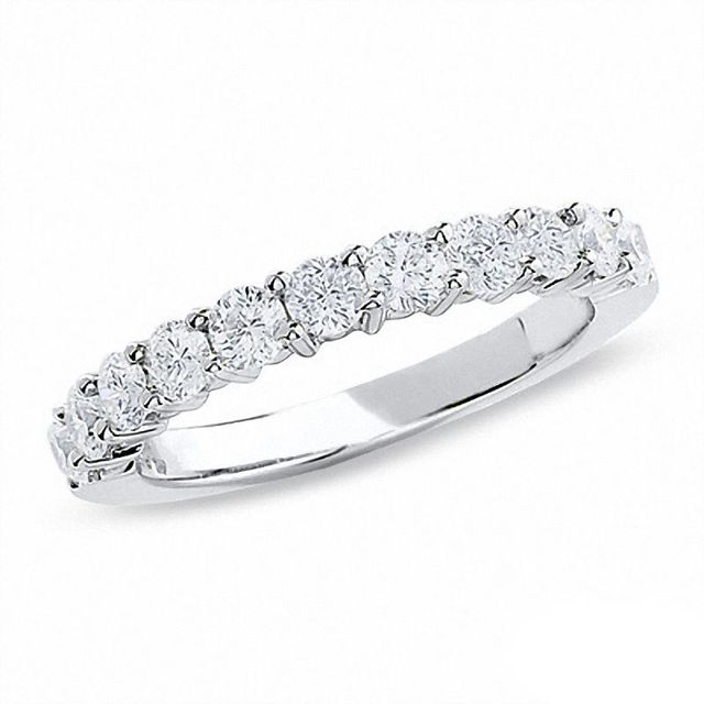 Celebration Canadian Lux® 1.00 CT. T.W. Diamond Wedding Band in 18K White Gold (I/SI2)|Peoples Jewellers