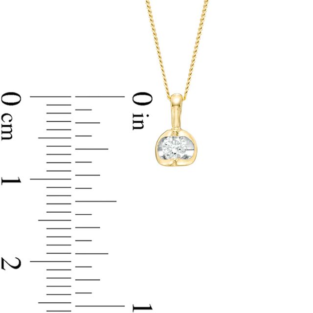 0.20 CT. Canadian Certified Diamond Solitaire Tension Pendant in 14K Gold (I/I2