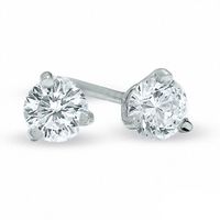 CT. T.W. Canadian Certified Diamond Solitaire Stud Earrings in 14K Gold (I/I2)|Peoples Jewellers