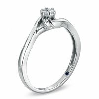 0.20 CT. T.W. Diamond Triple Cluster Promise Ring in 10K White Gold|Peoples Jewellers