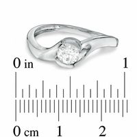 0.60 CT. Certified Canadian Diamond Solitaire Swirl Engagement Ring in 14K White Gold (I/I1)|Peoples Jewellers