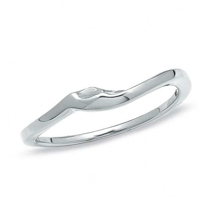 Ladies' 14K White Gold Shadow Wedding Band|Peoples Jewellers