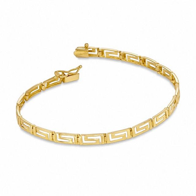 Greek Key Bracelet in 10K Gold - 7.25"