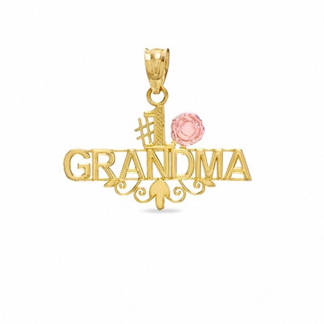 10K Two-Tone Gold #1 Grandma Charm|Peoples Jewellers