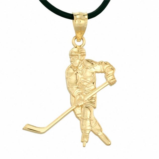 10K Gold Hockey Player Charm|Peoples Jewellers