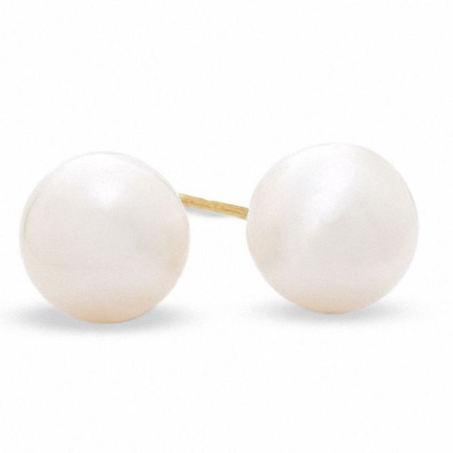 Honora 9.0-9.5mm Cultured Freshwater Pearl Stud Earrings in 14K Gold|Peoples Jewellers