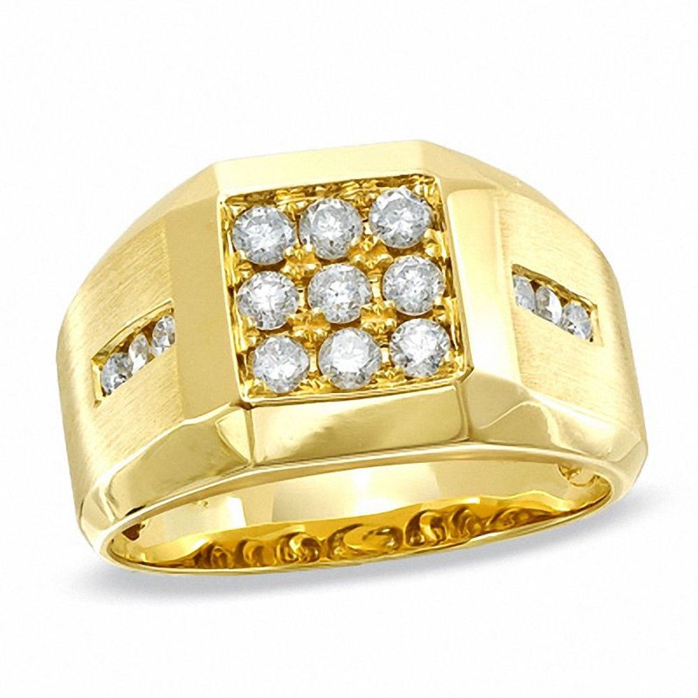 Men's 0.75 CT. T.W. Diamond Die Ring in 10K Gold|Peoples Jewellers