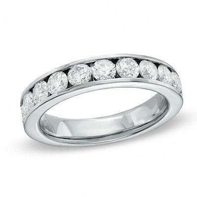 1.00 CT. T.W. Canadian Certified Diamond Channel Band in 14K White Gold (I/I1)|Peoples Jewellers