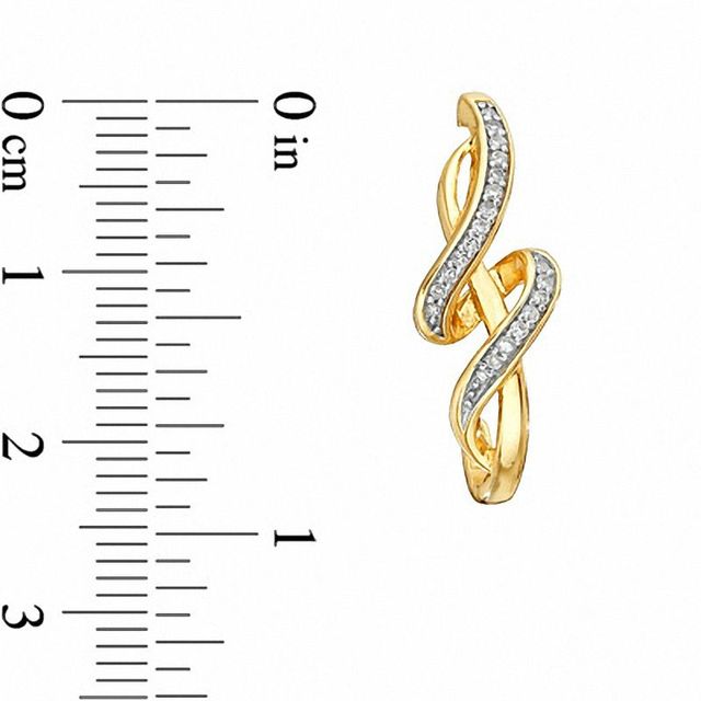 0.20 CT. T.W. Diamond Twisted Drop Earrings in 10K Gold