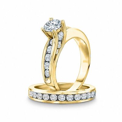 CT. T.W. Diamond Bridal Set in 14K Gold|Peoples Jewellers
