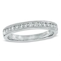 0.25 CT. T.W. Diamond Milgrain Band in 14K White Gold|Peoples Jewellers