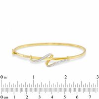 0.21 CT. T.W. Diamond Swirl Bangle in 10K Gold|Peoples Jewellers