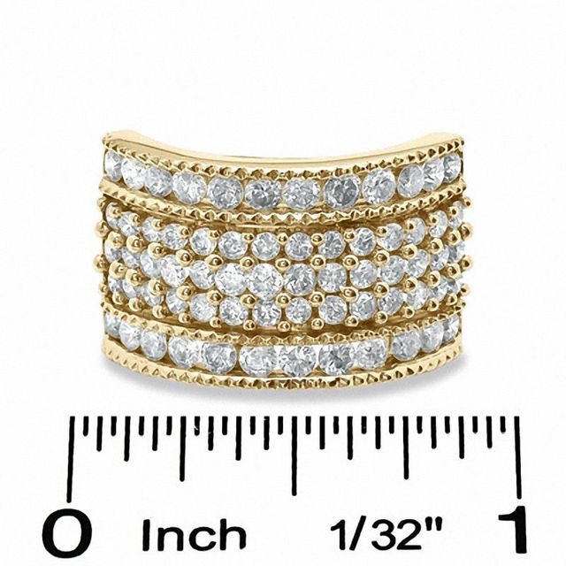 2.00 CT. T.W. Diamond Multi-Row Band in 10K Gold|Peoples Jewellers