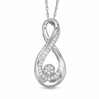 Diamond Accent Infinity Knot Pendant in Sterling Silver|Peoples Jewellers