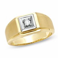 Men's 0.09 CT. Diamond Solitaire Ring in 10K Gold|Peoples Jewellers