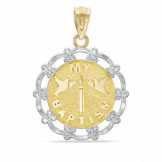 10K Two-Tone Gold Baptism Charm|Peoples Jewellers