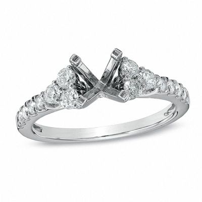 0.50 CT. T.W. Diamond Semi-Mount in 14K White Gold|Peoples Jewellers