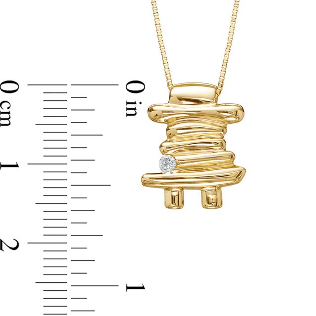 Certified Canadian Diamond Accent Certified Inukshuk Pendant in 10K Gold|Peoples Jewellers