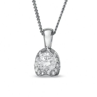 0.25 CT. T.W. Certified Canadian Diamond Pendant in 14K White Gold - 17"|Peoples Jewellers