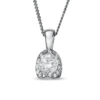 0.25 CT. T.W. Certified Canadian Diamond Pendant in 14K White Gold - 17"|Peoples Jewellers