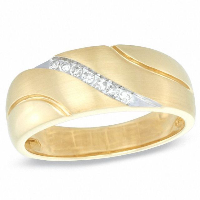 Men's 0.12 CT. T.W. Diamond Seven Stone Band in 10K Gold|Peoples Jewellers