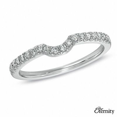 For Eternity 0.25 CT. T.W. Diamond Contour Wedding Band in 14K White Gold|Peoples Jewellers
