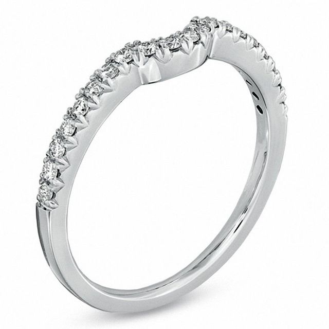 For Eternity 0.25 CT. T.W. Diamond Contour Wedding Band in 14K White Gold|Peoples Jewellers