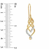 0.20 CT. T.W. Diamond Twisted Vine Earrings in 10K Gold|Peoples Jewellers