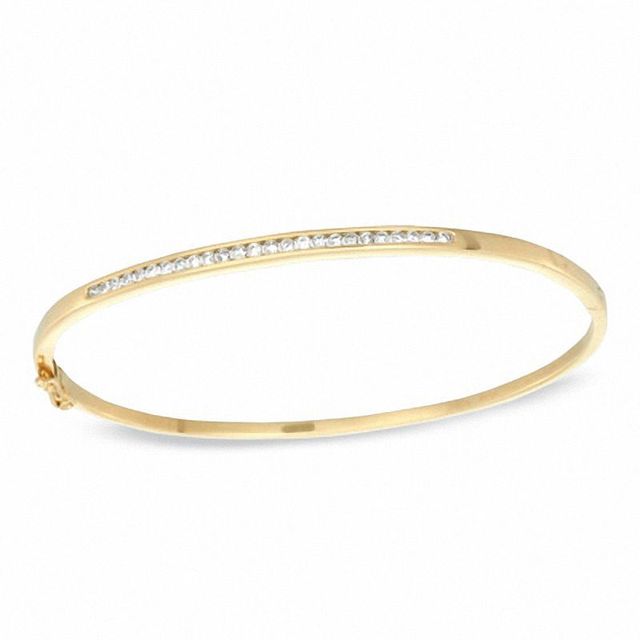 0.50 CT. T.W. Diamond Bangle in 10K Gold|Peoples Jewellers