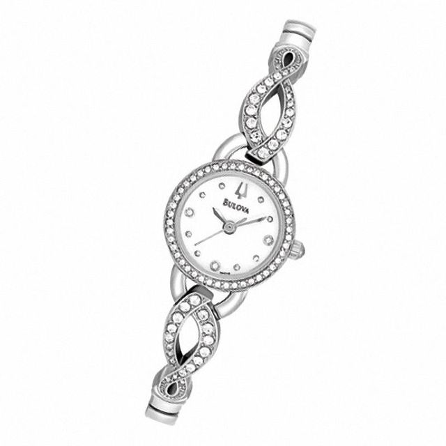 Ladies' Bulova Crystal Accent Watch and Pendant Set (Model: 96X119)