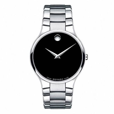 Men's Movado Serio Watch with Round Black Dial (Model: 0606382)|Peoples Jewellers