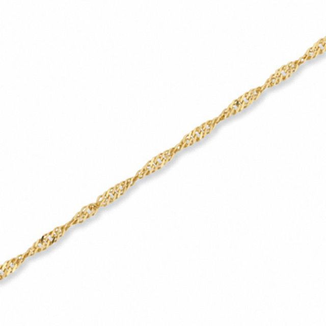 1.7mm Singapore Chain Bracelet in 14K Gold|Peoples Jewellers