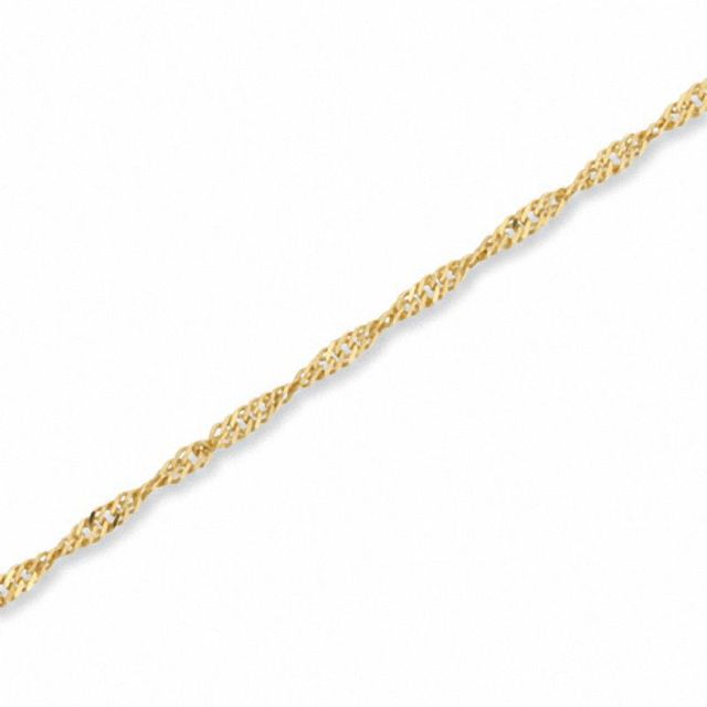 1.7mm Singapore Chain Bracelet in 14K Gold