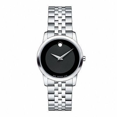 Ladies' Movado Watch with Round Black Museum Dial (Model: 0606505)|Peoples Jewellers