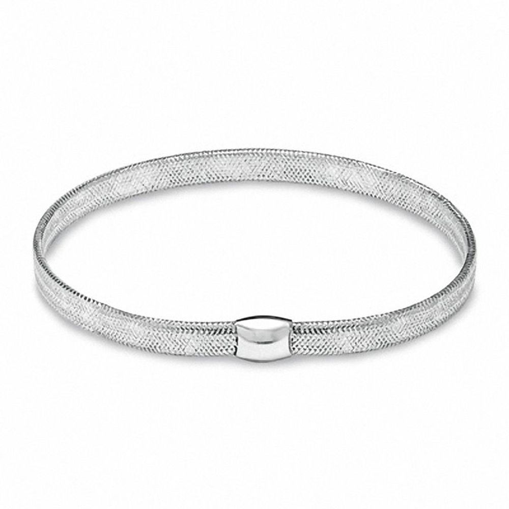 Stretch Bangle in 10K White Gold|Peoples Jewellers