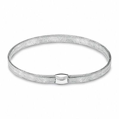 Stretch Bangle in 10K White Gold|Peoples Jewellers